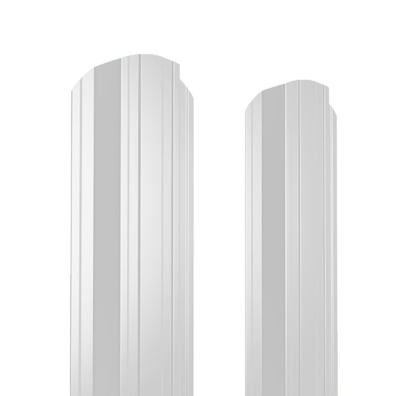 Штакетник металлический 125 мм П-образный 1800 мм фигурный PE 0,4 мм RAL9003
