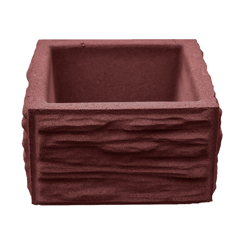 Блок столба Сланец тонкорельефный БС-30 4Бастион 300x300x165 мм Красный со скидкой в Санкт-Петербурге