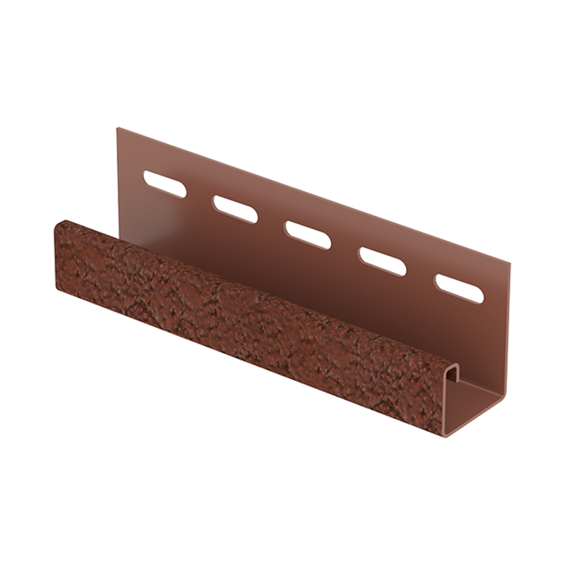 J-профиль для фасадной панели Ю-Пласт StoneHouse S-Lock Клинкер Терракотовый